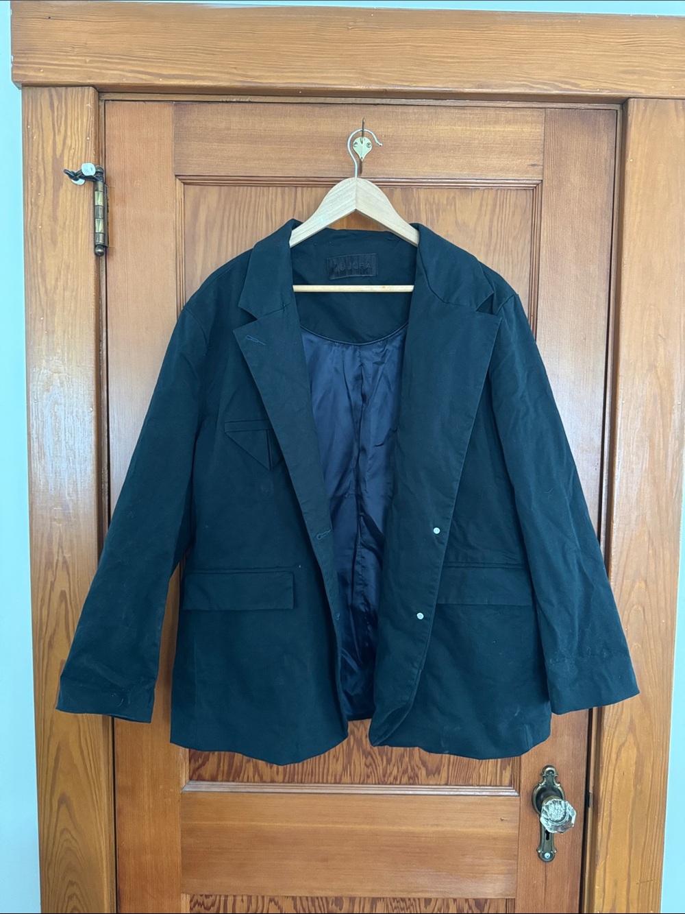 Classic Black Blazer with Satin Lining